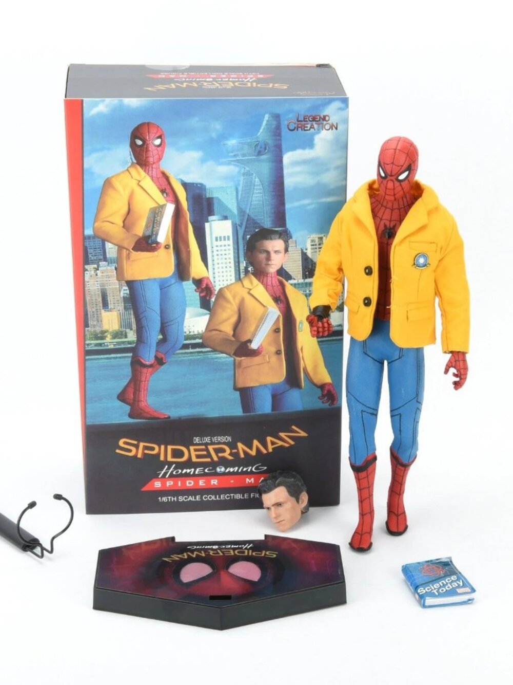Spider-Man Homecoming Peter Parker 1:6 Action Figure Head Changable Toy Gift
